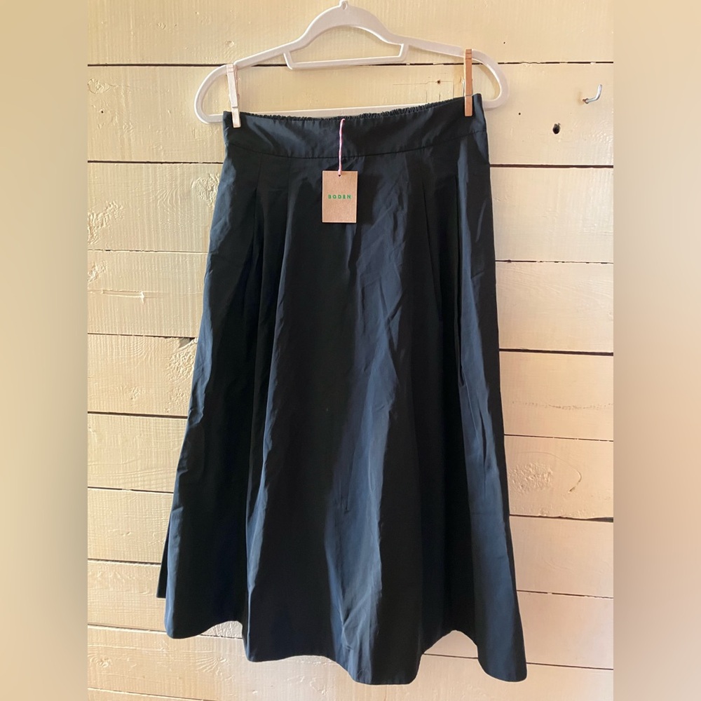 Boden, Isabella Taffeta Midi Skirt, Size 8 NWT